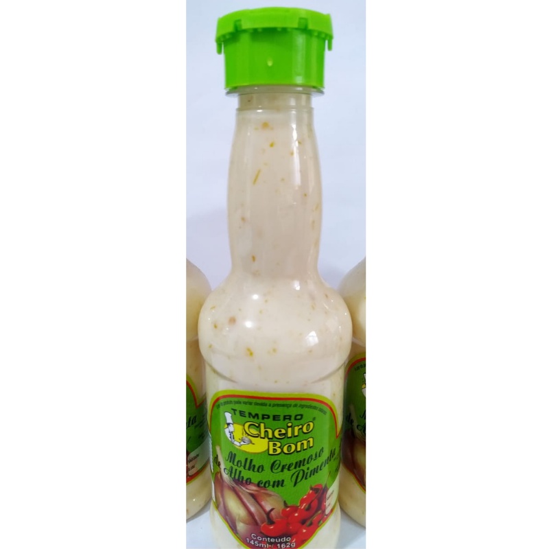 Molho de Alho com Pimenta Cremoso 145ml Tempero Cheiro Bom em Oferta na Shopee