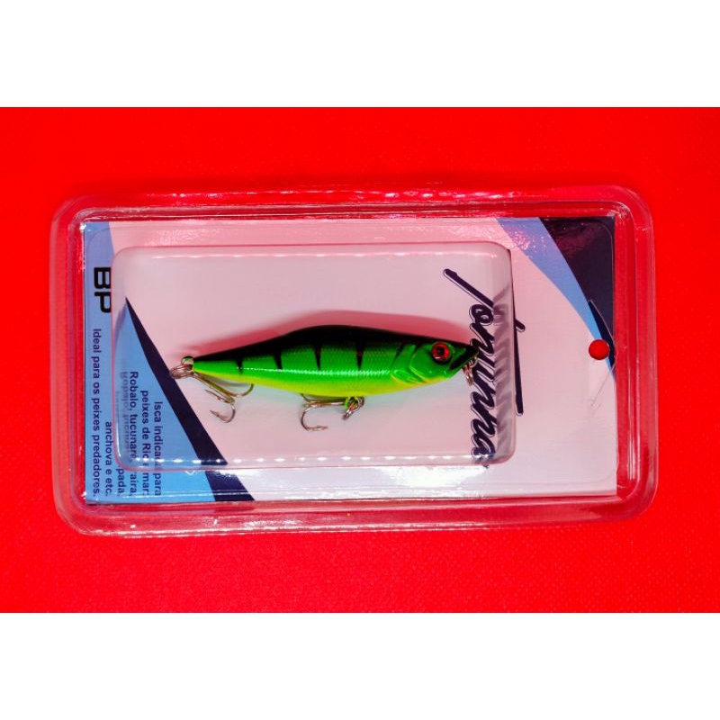 isca artificial Tontinha  marca BP robalo tucunaré traíra doura peixes predadores de rio e mar e pesqueiros de caiaque banco ou de beirada isca profissional testada e aprovada , nado realístico pintura impecável , e garateia afiadas