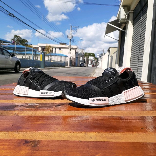 nmd preto e laranja