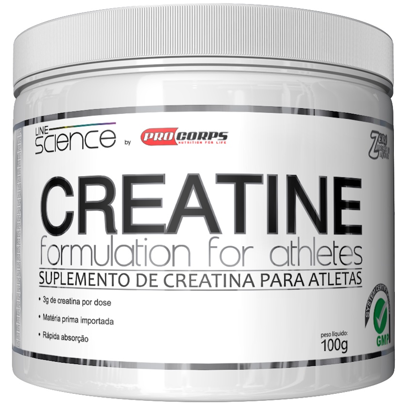 Creatina monohidratada 100g suplemento em pó Pro Corps