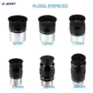 SVBONY SV131 Plossl Eyepiece for Telescope astronômica planetária 1.25 inches FMC coating 48-Degrees Field of View Filter Threaded (6mm 12mm 17mm 25mm 32mm 40mm)