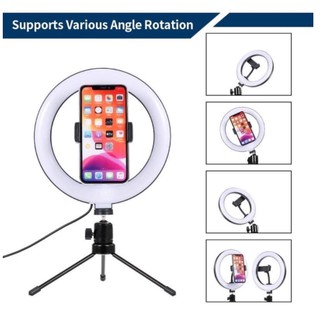 Ilumina ção Anel Luz 8 Polegada 20cm Com Mini Tripé Suporte Celular FANG