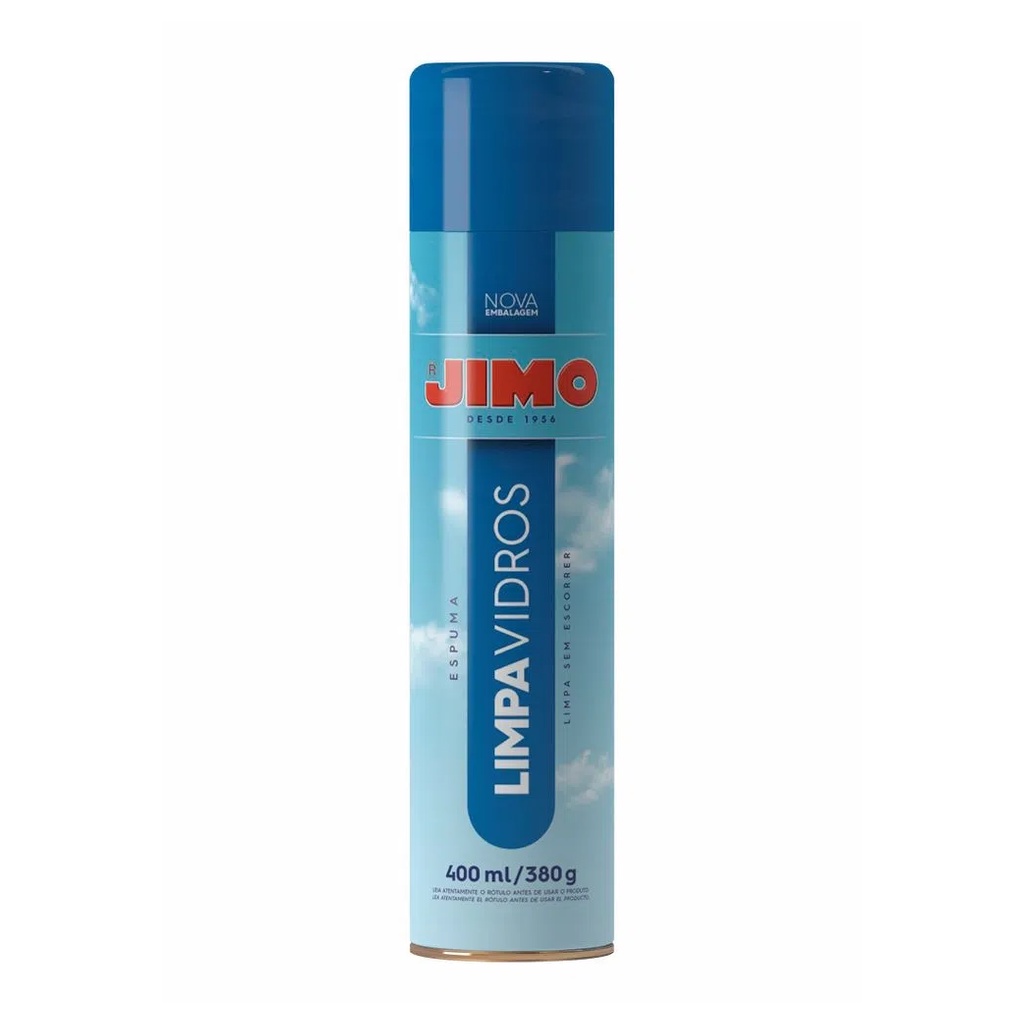 Jimo Limpa Vidros Spray Sem Enxágue Superfície Limpa e Brilhante 400 ml