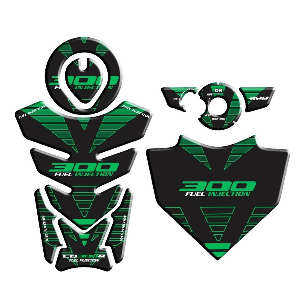 Adesivo Premium Moto Tankpad 3D Protetor Tanque Bocal Ignição Rabeta Mesa Cb 300 899
