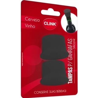 Kit Com 6 e 2 Tampas De Silicone Para Garrafa Universal Multiuso Casa Em Cozinha Clink