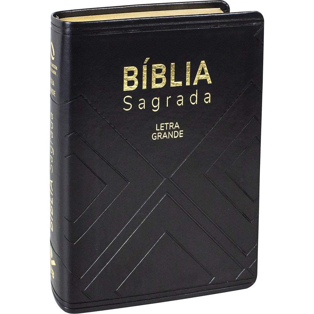 Bíblia Sagrada Letra Grande Índice Capa Couro Sintético Preta: Nova ...