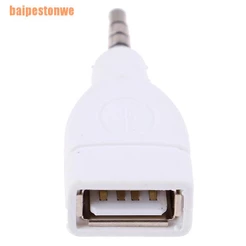 baipestonwe Adaptador/Conversor USB 2.0 Fêmea Para 3.5mm Macho Áudio AUX/Carro Branco