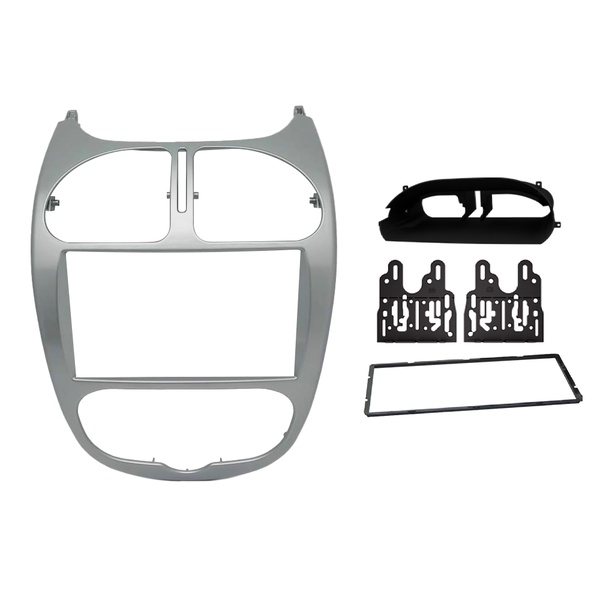 Moldura 2 Din 206 p/ MP5 - 04 a 08 - Prata - Fiamon em Oferta na Shopee