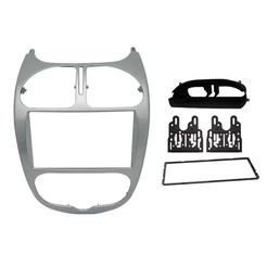 Moldura 2 Din 206 p/ MP5 - 04 a 08 - Prata - Fiamon