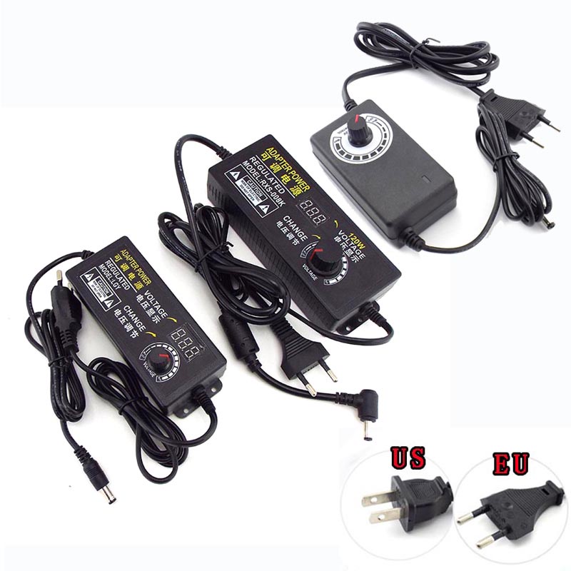 1A 2A 3A 5A 10A Ajustável AC 220V Para DC 12V 9V 24V Carregador De Fonte De Alimentação 9V-24V 3V-12V Adaptador Display