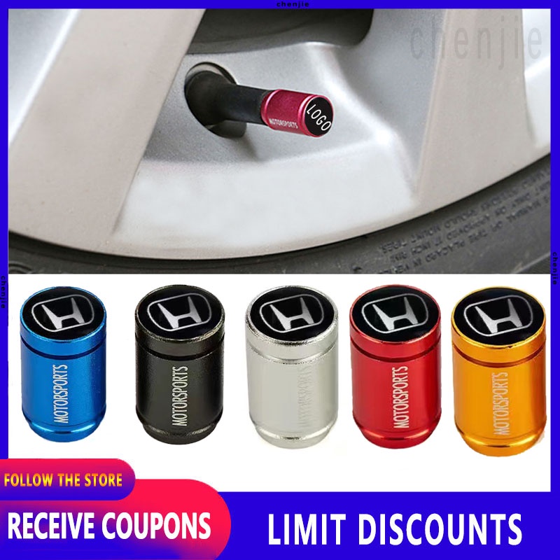 [Promo] 4Pcs Válvula Do Pneu Da Roda / Tampão Válvula De Pneu De carro acessórios Para Honda