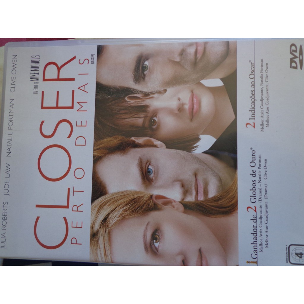 Closer Perto Demais Dvd Original usado - drama romance