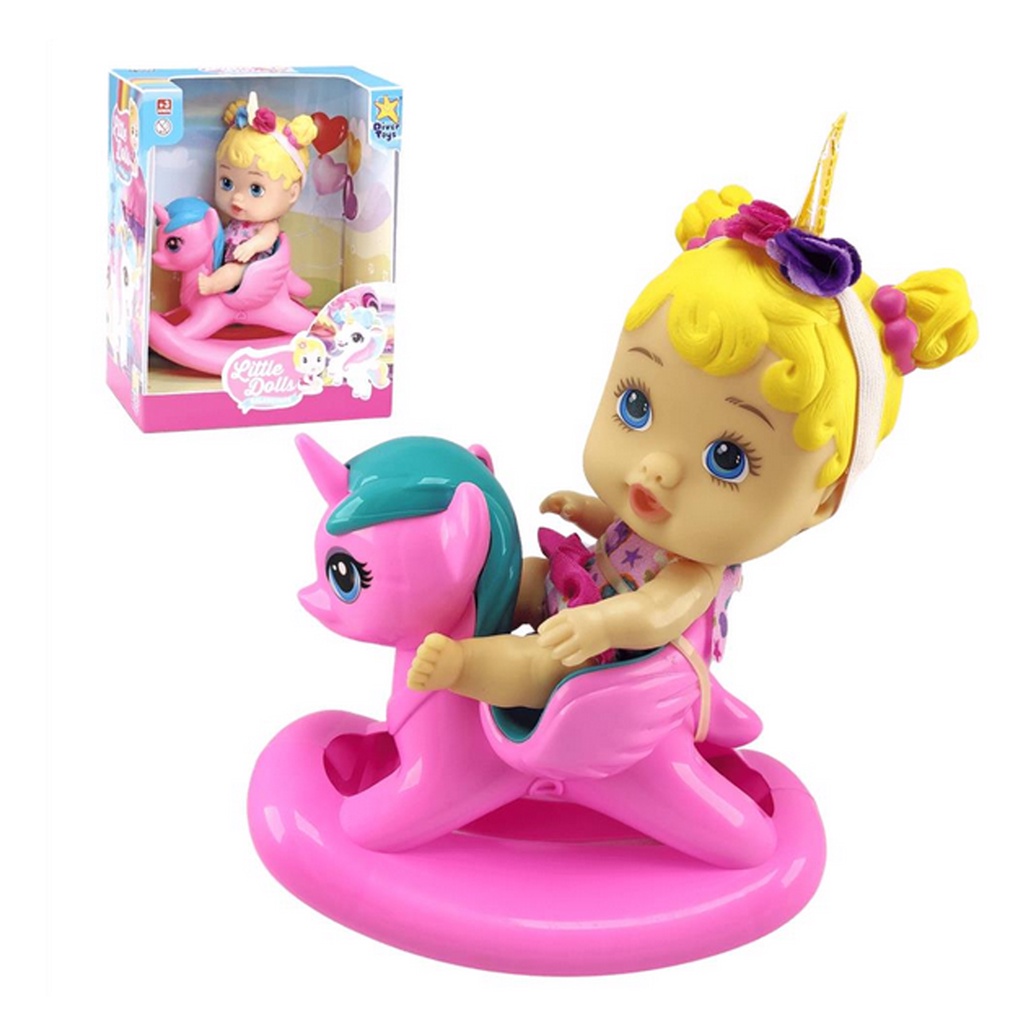 Boneca Balancinho Unicornio Feita em Vinil - Divertoys