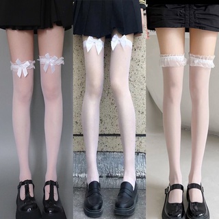 lace top over the knee socks