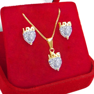 Conjunto Feminino Corrente Brincos Joias Ouro 18k Original