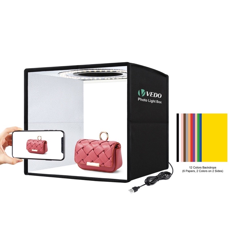 Mini estúdio fotográfico Photo Studio Interface Usb Portátil 96*LED ...