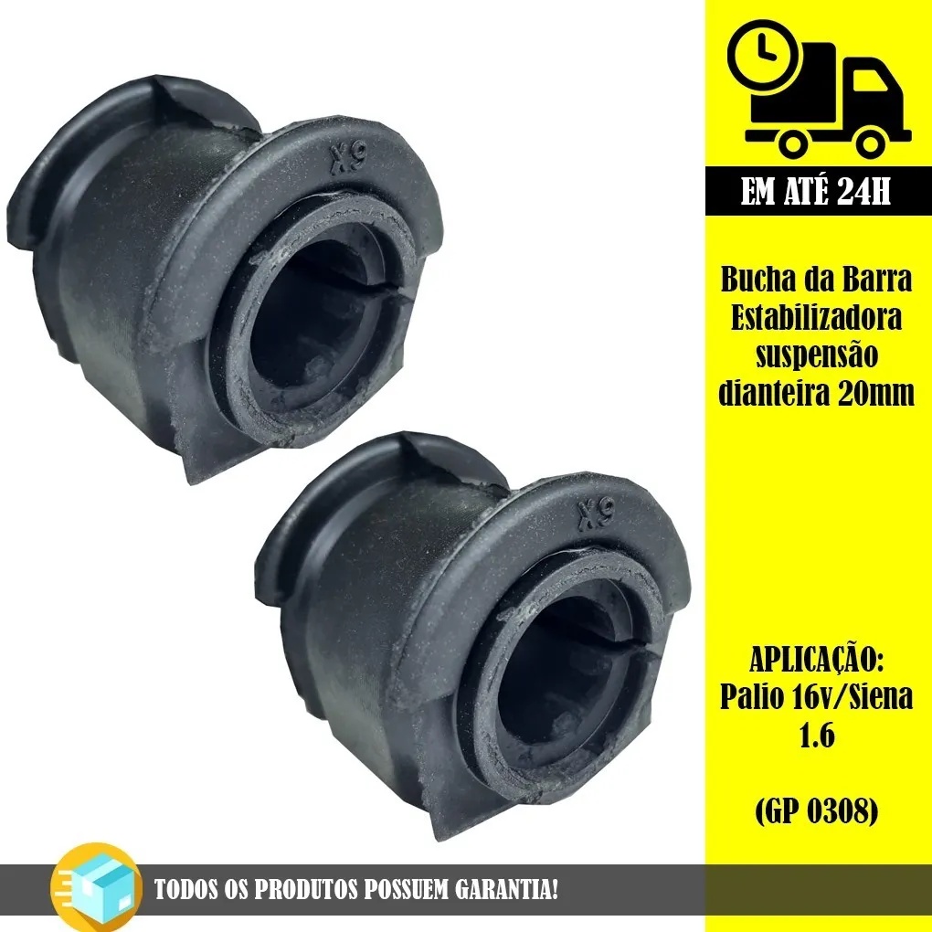 Par De Bucha Barra Estabilizadora Suspensão Dianteira 20mm (GP0308)