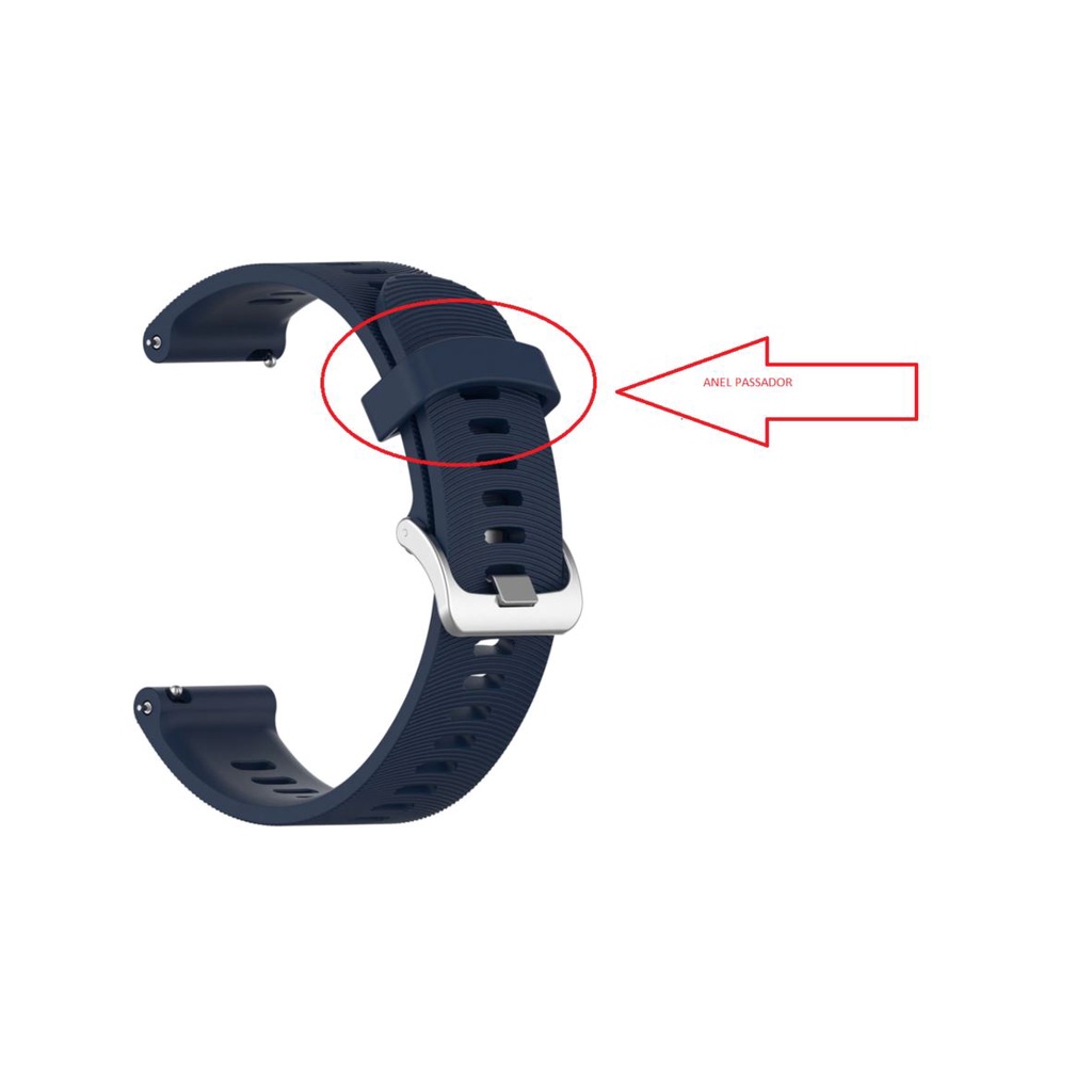 Anel Fivela Passador de Prender Para Pulseira Venu Venu SQ Venu SQ music Kit 4 unidades