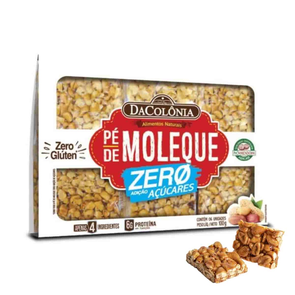 Pé de Moleque Zero Açúcares DaColônia 100g em Oferta na Shopee