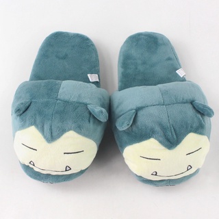 28cm Cartoon Anime Pokemon Snorlax Slippers Plush Cosplay Sapatos De Roupa Homem Mulher Interior Casa Inverno Algodão Quente Presentes