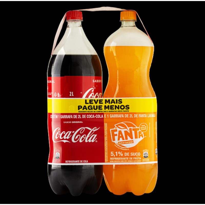 Kit Coca-Cola e Fanta Laranja 2l
