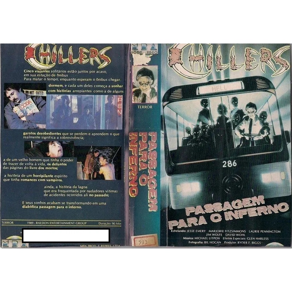 DVD Chillers Passagem Para O Inferno