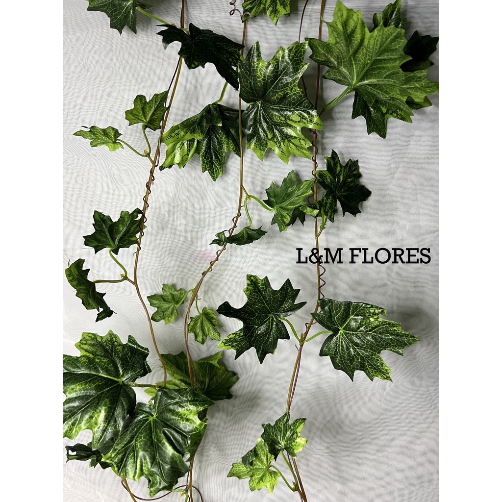 Trepadeira Corrente Hera ou Parreira de Uva artificial ideal para decoração de casamento, festas, casa e trabalho em Oferta na Shopee