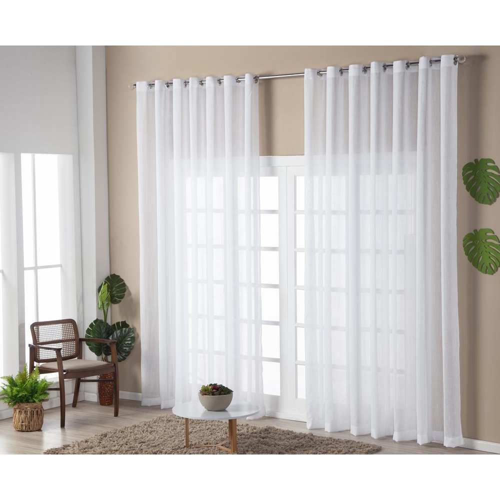 Cortina de Gaze de Linho Branca: Onde Comprar | BuscaProdutos