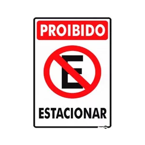 Placa De Sinalização Proibido Estacionar 20x30cm Atenção Garagem Shopee Brasil 