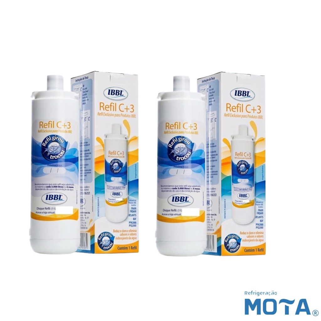 Kit C/ 2 Refil C+3 Filtro Purificador De Água Ibbl. Fr600