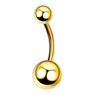 Piercing De Umbigo De Titanio Anodizado Dourado em Oferta na Shopee