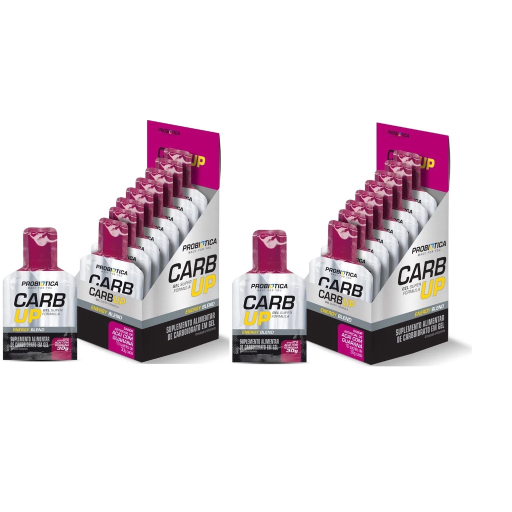 Kit 2 Caixas Gel Carb Up Probiótica Original Lacrado Sachê Repositor energético Bike Ciclismo Corrida Spinning