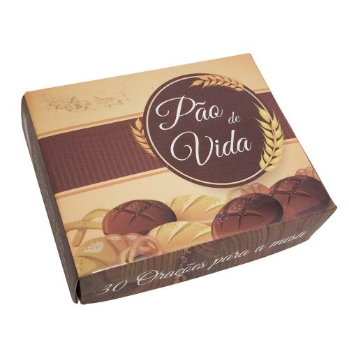 Caixinha de Versículos Diários | Pão de Vida | Trigo Marrom em Oferta na Shopee