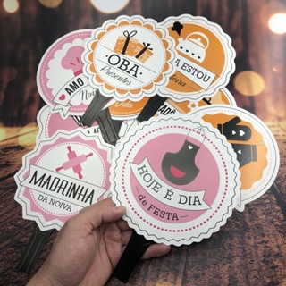 KIT 10 PLAQUINHAS DIVERTIDAS CHÁ DE PANELA SELFIE (COD 04) em Oferta na Shopee