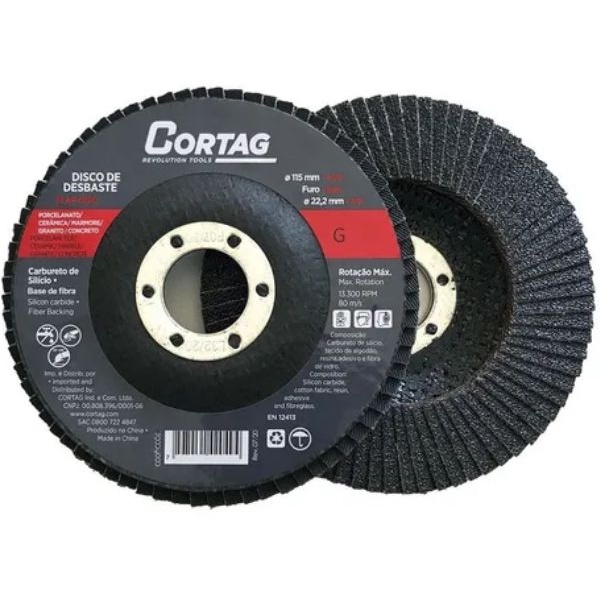 Disco Desbaste Porcelanato Mármore Granito Flap G-80 - Cortag