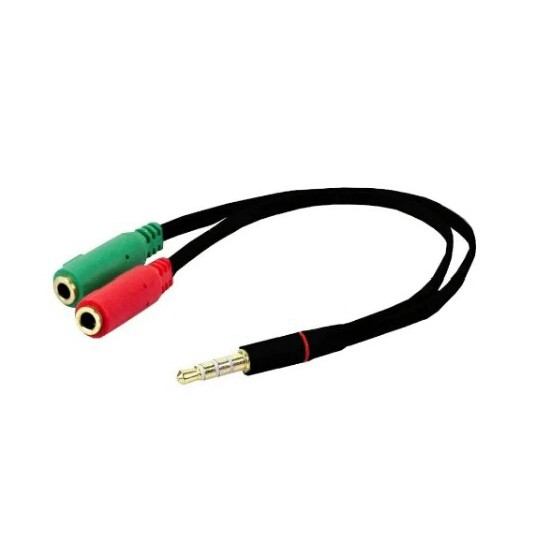 Cabo Adaptador P3 (P2 Combo) P/Fone e Microfone ou Headset - Smartphone/Celular Xbox One Ps4