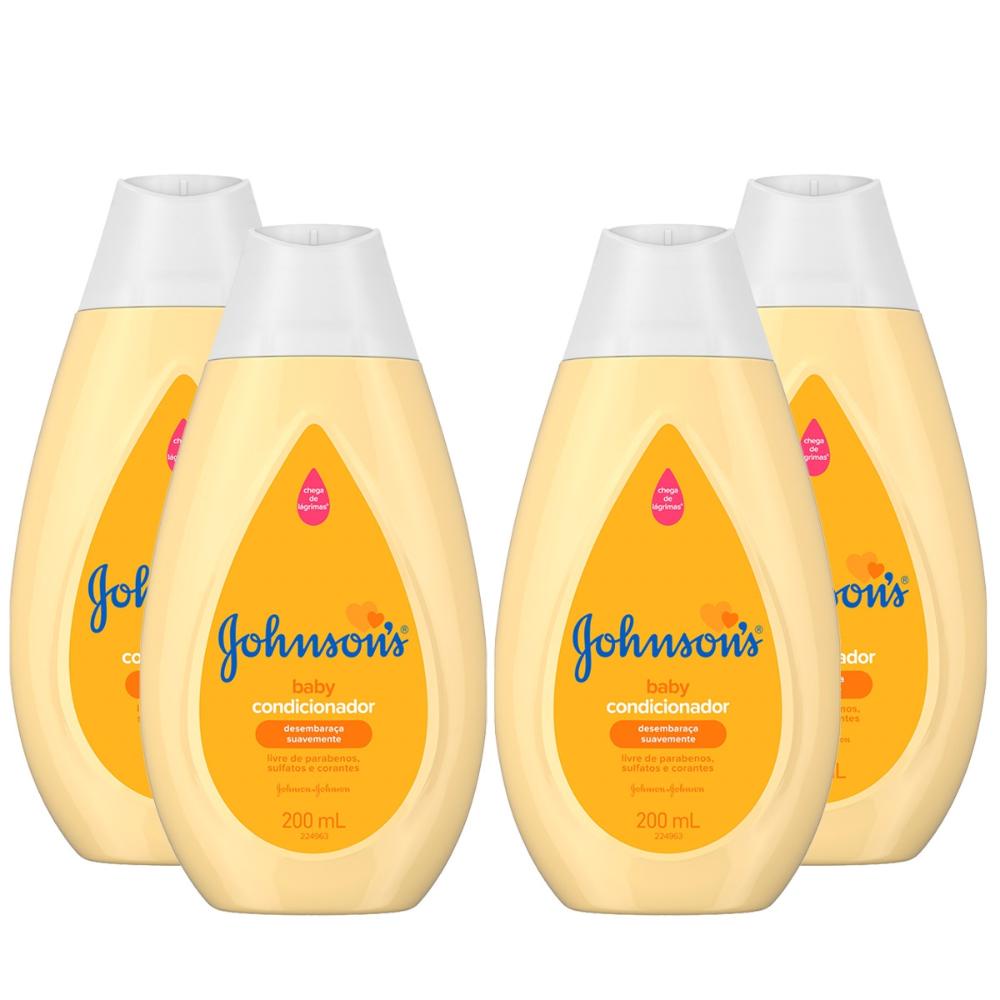 Kit Condicionador Johnson's Baby Regular 200ml com 4 unidades