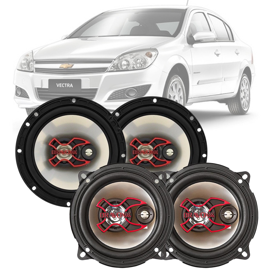 Alto Falante Automotivo 4 Bravox Frente Trás Ford Vectra em Oferta na Shopee