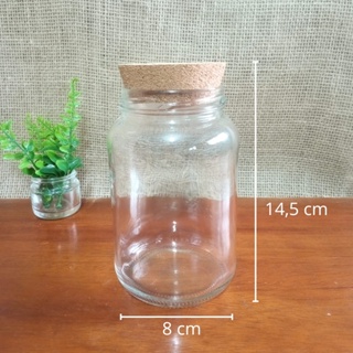 Pote de Vidro 600ml com Rolha Cortiça em Oferta na Shopee