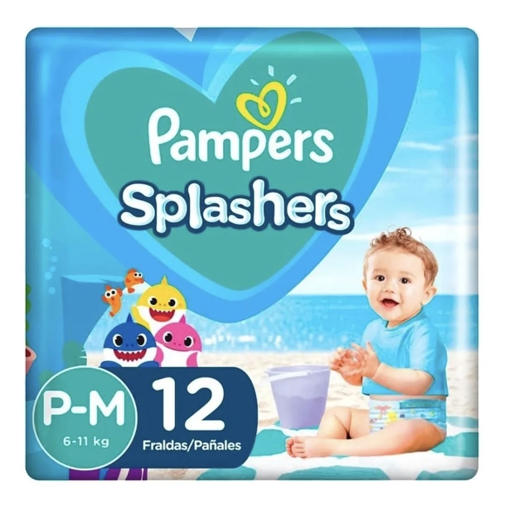 Fralda Piscina Praia Pampers Splashers infantil p/m