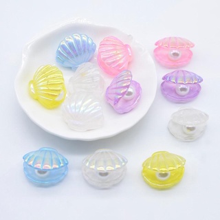10 Pcs 23 * 20mm Shell Resina Enchimento Pérola para DIY Acessórios Artesanato Artesanato Ornamento