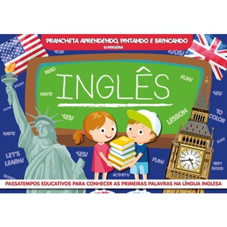 Inglês - Prancheta Aprender, Pintar e Brincar em Oferta na Shopee
