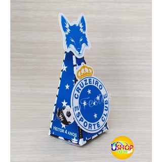 Cone Pirâmide Time Cruzeiro c/10 unidades {Ushop Festas}.