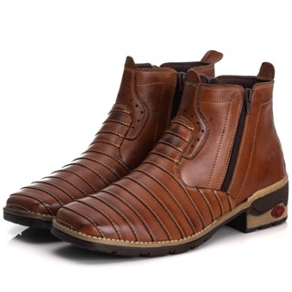 Bota Botina Country Masculina Texana Casco Tatu Super Conforto e Qualidade 04 em Oferta na Shopee