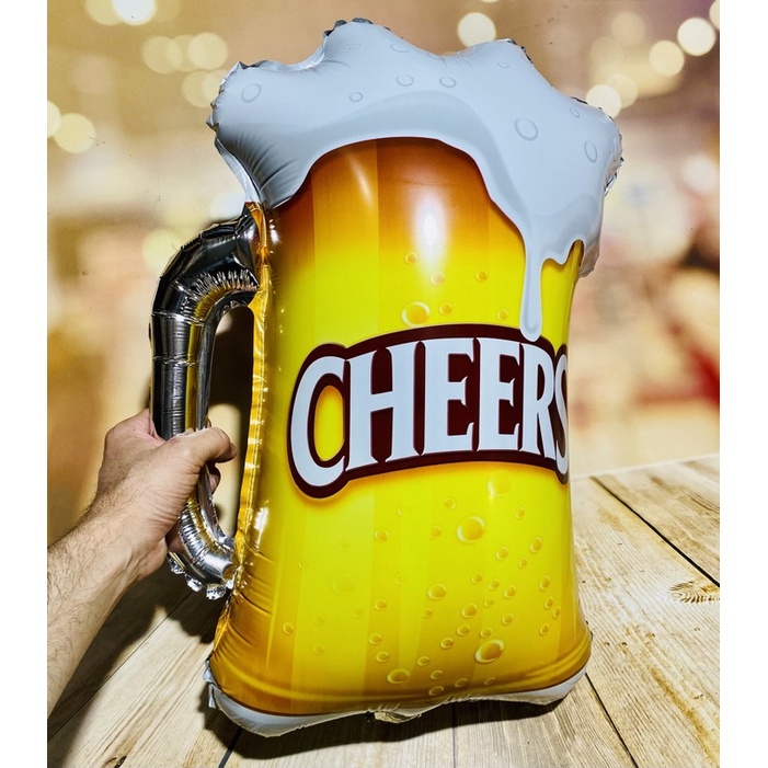 Balão Metalizado Chopp Cerveja Caneca Copo festa Boteco Gigante 60cm (CHOCO)
