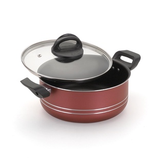 Panela Caçarola Ipanema Techflon Avulsa Tampa De Vidro N°20 2,5 Litros Cereja