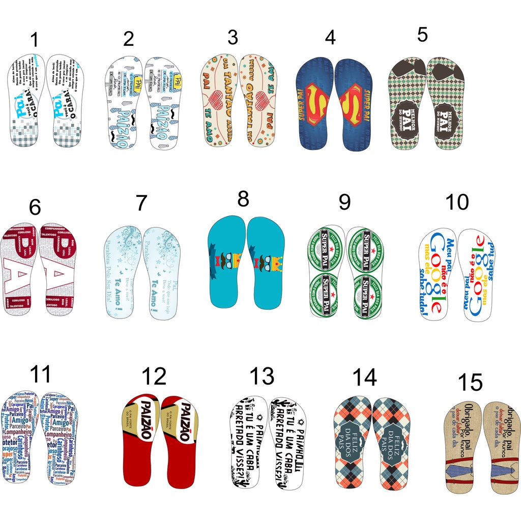 60 Estampas Impressas Prontas Sublimação Dia Dos Pais Camiseta Caneca Chinelo