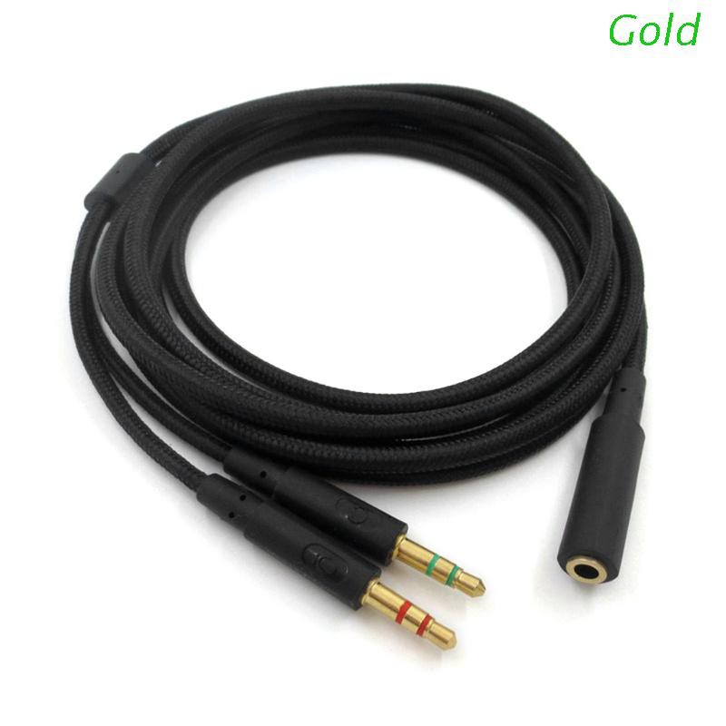 Cabo De Áudio / Estender Para Fone De Ouvido 2 Em 1 Para Hyperx Cloud Ii / Alpha- / Cloud Flight / Core