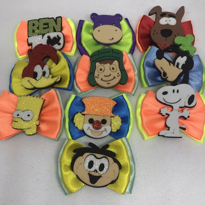 10 Laços G pra cachorro macho. Lacinhos Grande duplo para pet, cães, cachorro macho banho e tosa.