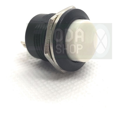 Chave Botão Interruptor Bujão Sem Trava Na R13-507 Original Branco